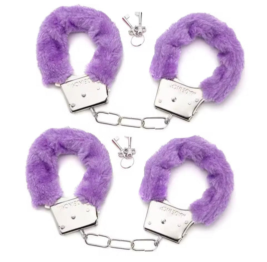 Two Piece HandCuffs  | Purple Fluff